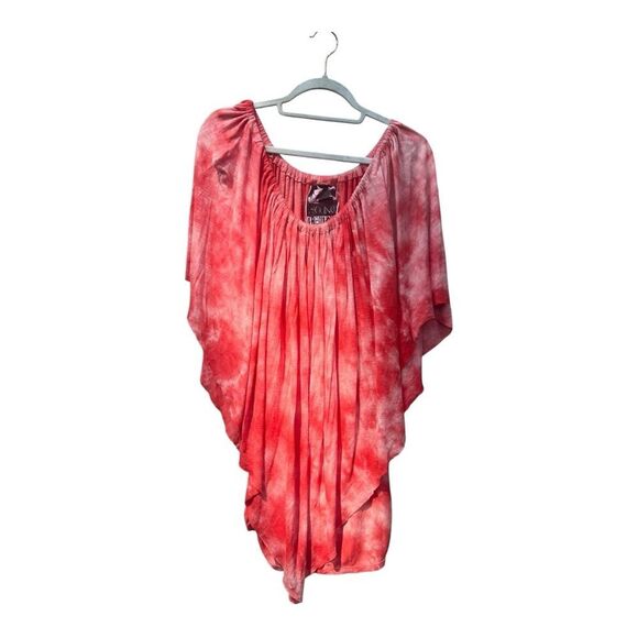 Young Fabulous & Broke Coral Tie-Dye Top size medium boho hippie oversized - Picture 2 of 5